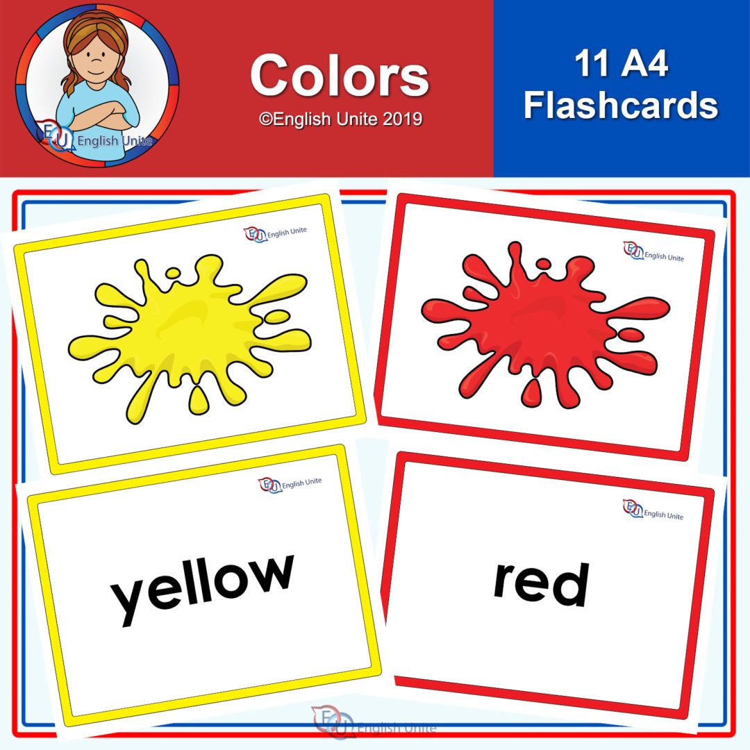 Flashcards - A4 Colors - English Unite