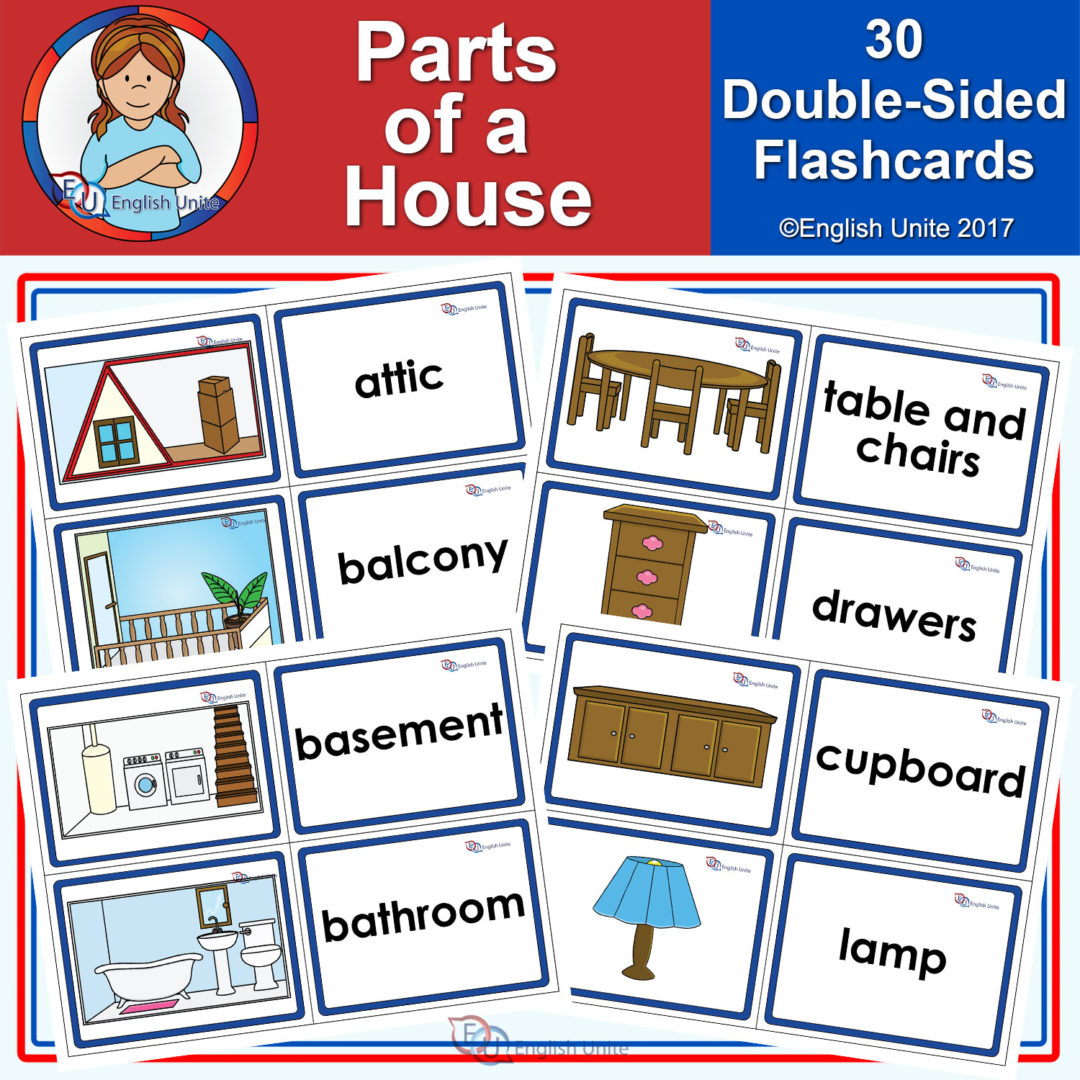 Part house. Parts of the House Flashcards. Rooms in the House Flashcards. Flashcards for ESL Kids House. Flashcards House упражнения.