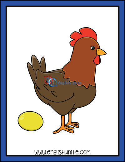 clip art - hen with golden egg