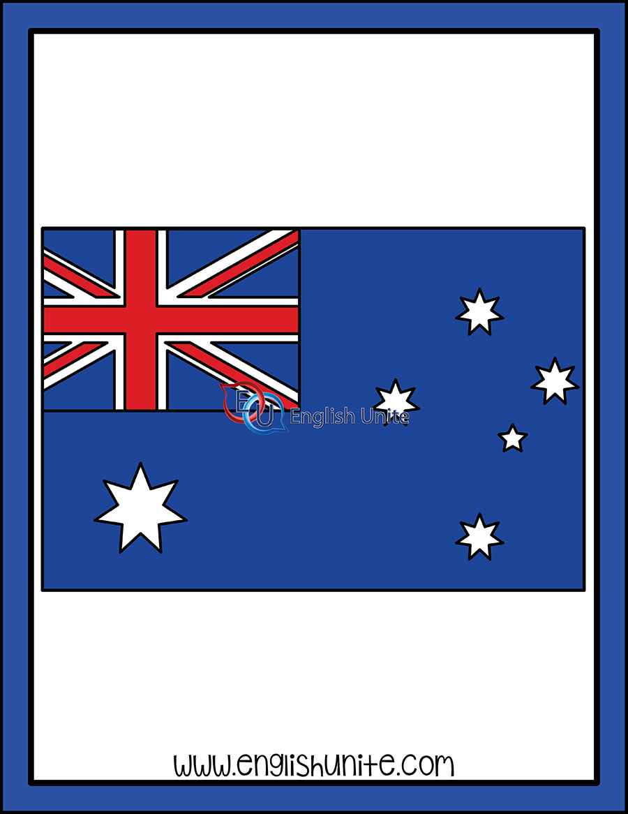 defile Tablet Piping English Unite - Adjective - Australian Flag