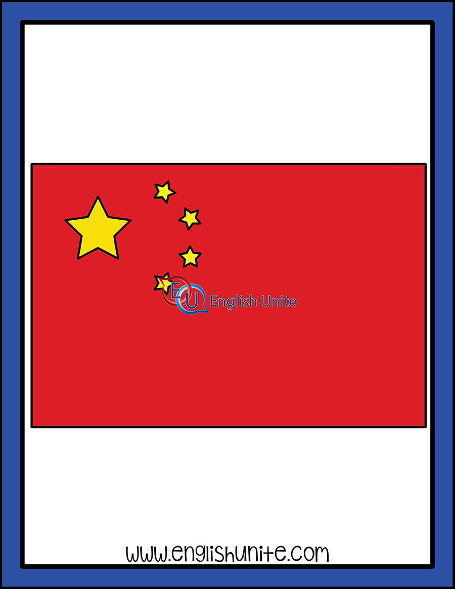 English Unite - Adjective - Chinese Flag