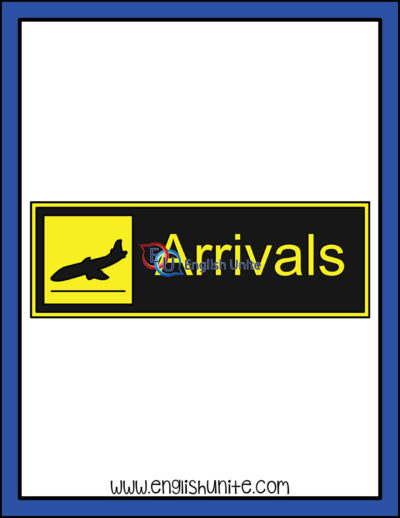 clip art - arrival sign
