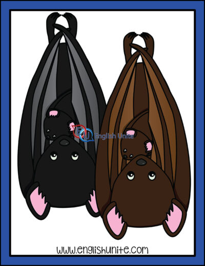 clip art - mother bats