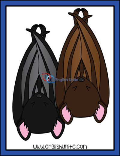 clip art - sleeping bats
