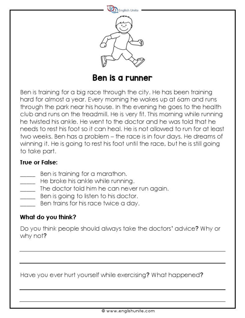 English Unite - Short Story - Ben is a Runner