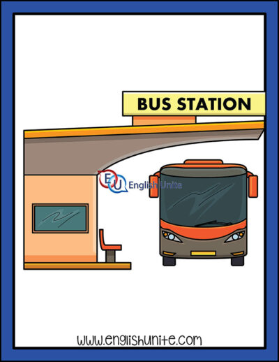 clip art - bus station