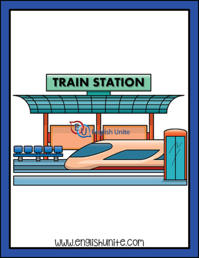 clip art - train station