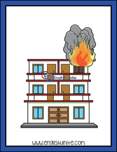 clip art - burning building