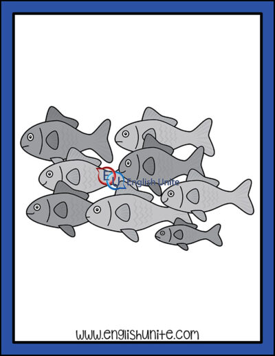 clip art - school of fish