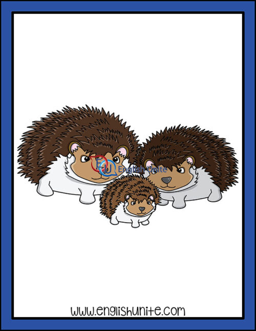 clip art - hedgehogs