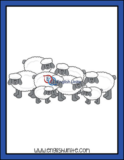 clip art - flock of sheep