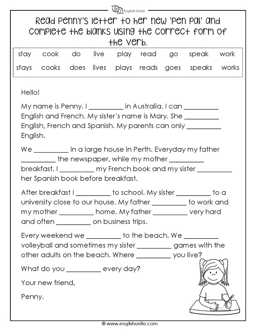 english-unite-correct-form-of-the-verb-worksheet