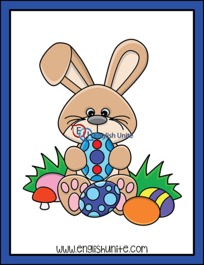 clip art - bunny with eggs
