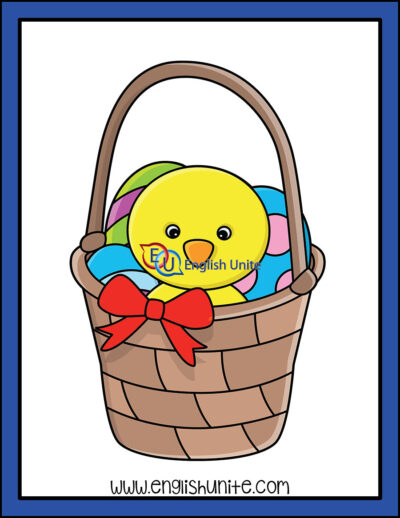 clip art - chicken in basket