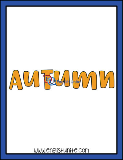 clip art - autumn word art