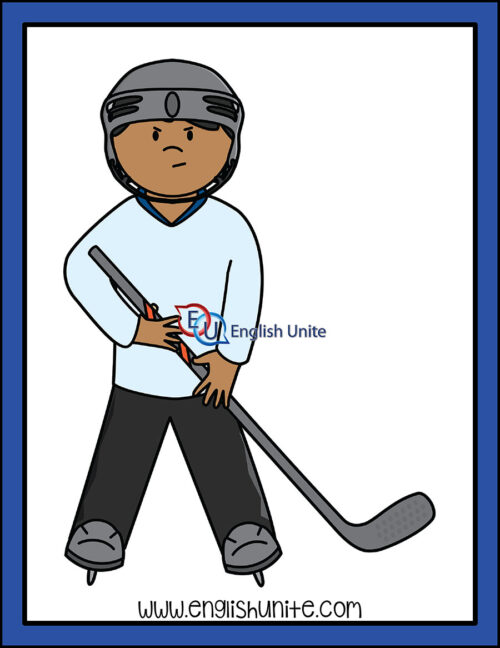 clip art - hockey player