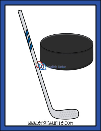 clip art - hockey stick and puck