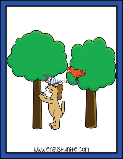 clip art - barking up wrong tree