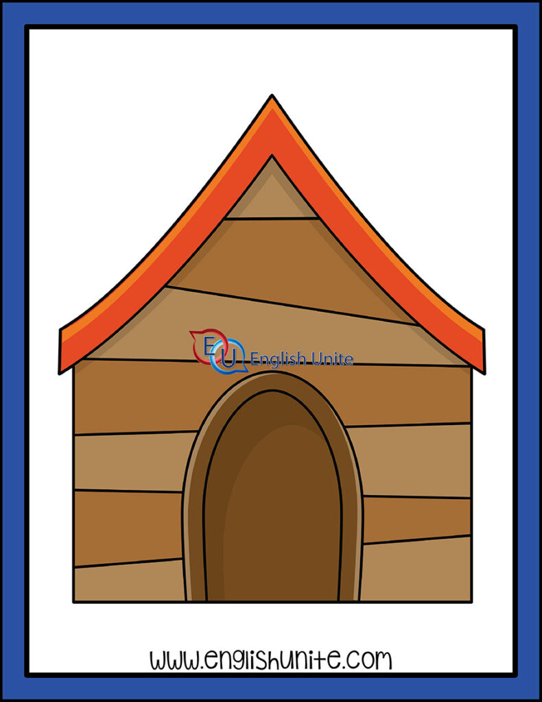 English Unite - Pets Clip Art - Dog House