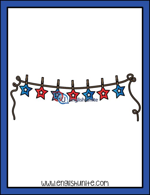 clip art - stars on string