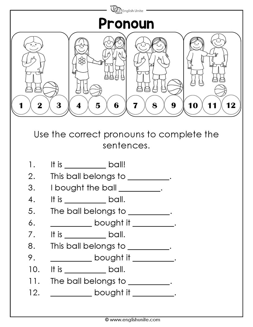 Pronoun Worksheet Class 4 With Answers
