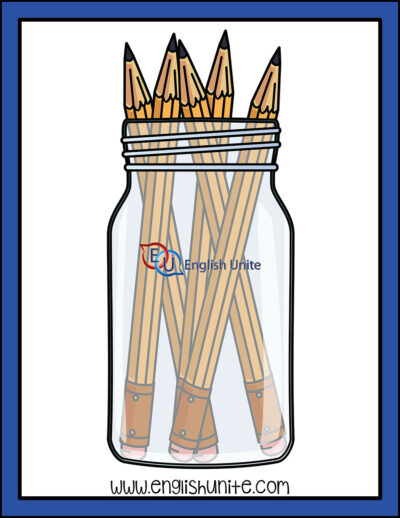 clip art - pencil jar