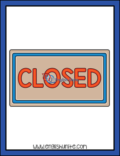 clip art - closed sign
