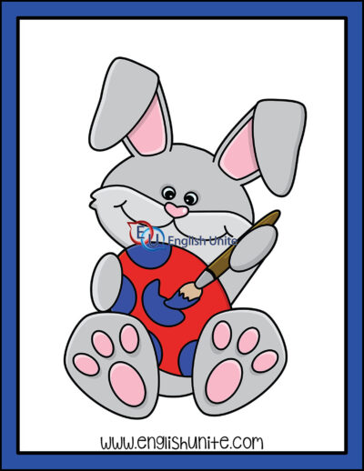 clip art - bunny with egg