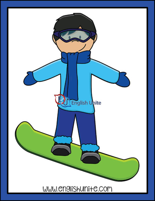 clip art - snowboarder