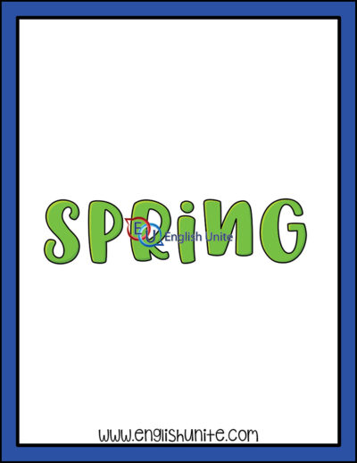 clip art - spring word art