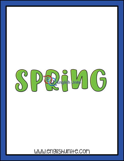 clip art - spring word art