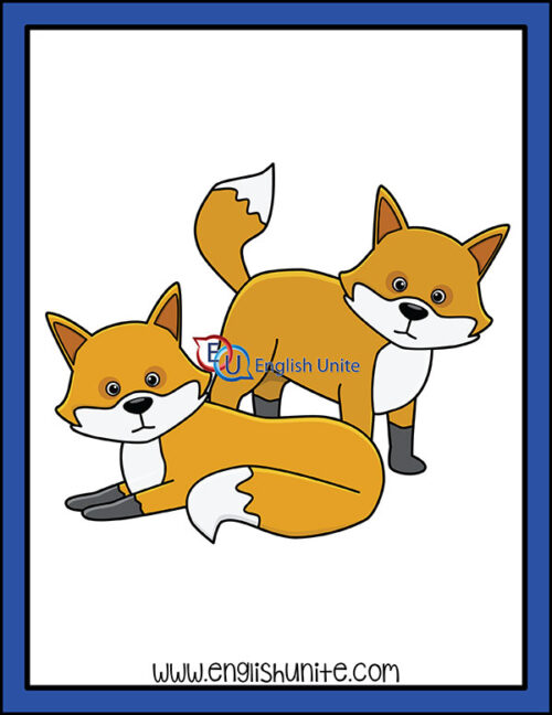 clip art - foxes