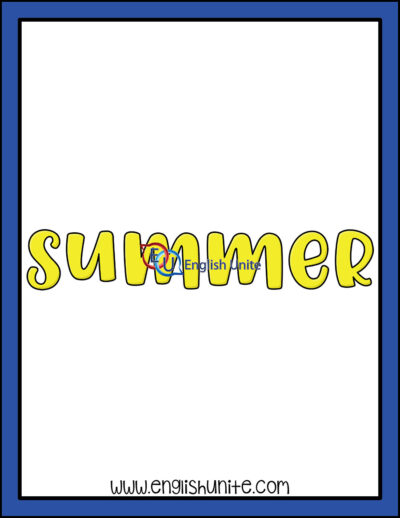clip art - summer word art