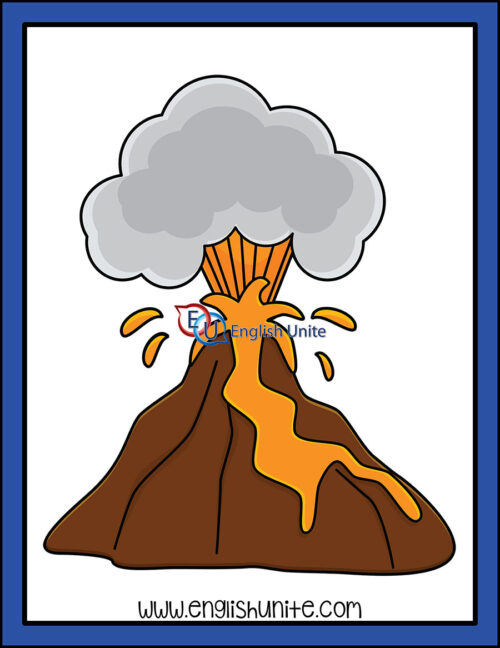 clip art - volcano