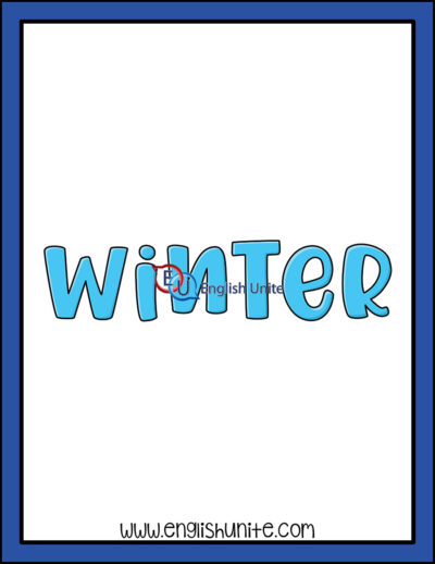 clip art - winter word art