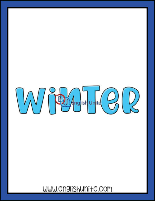 clip art - winter word art