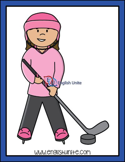 clip art - hockey girl