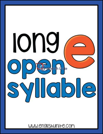 clip art - long e open syllable
