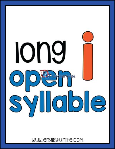 clip art - long i open syllable word art