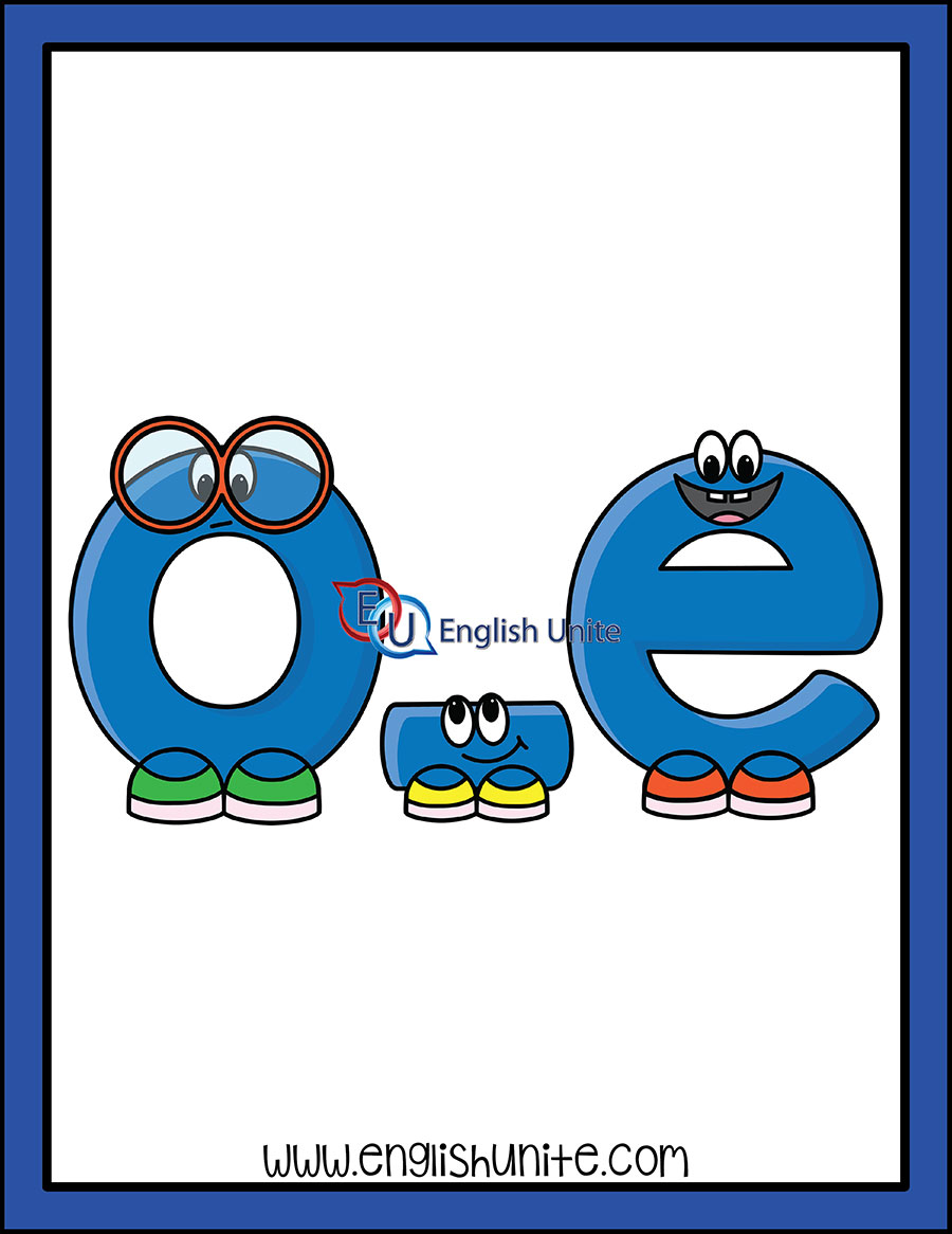 English Unite - Long O - Character Word Art (o-e)