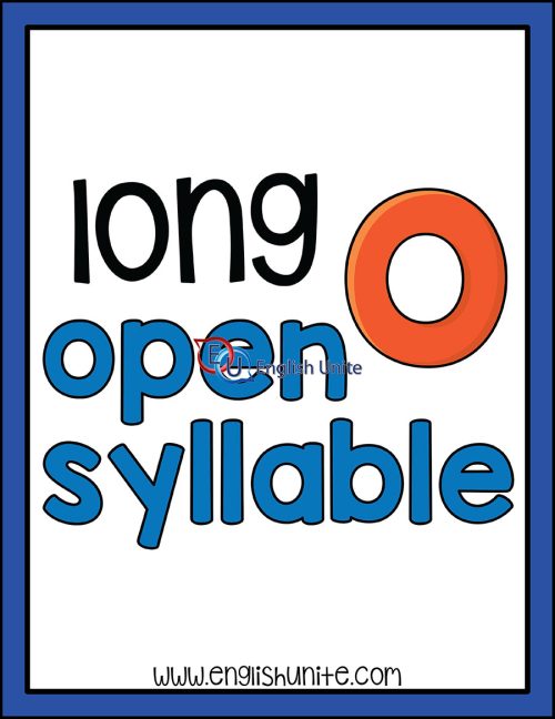 clip art - long o open syllable word art