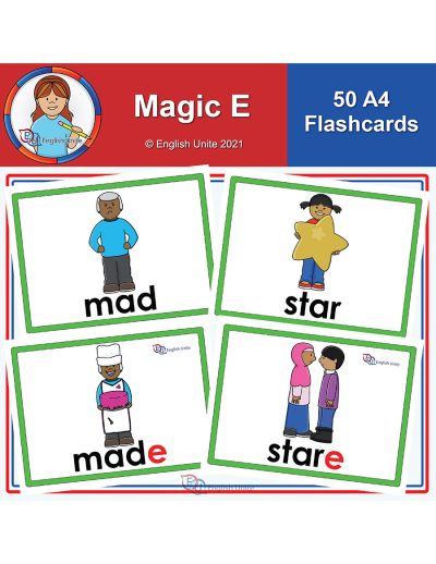 flashcards - A4 magic e