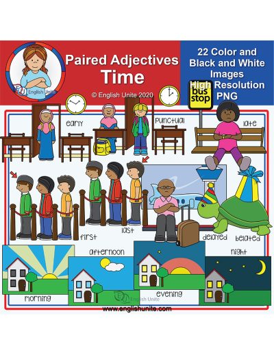 clip art - adjectives time