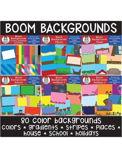 clip art - boom backgrounds bundle