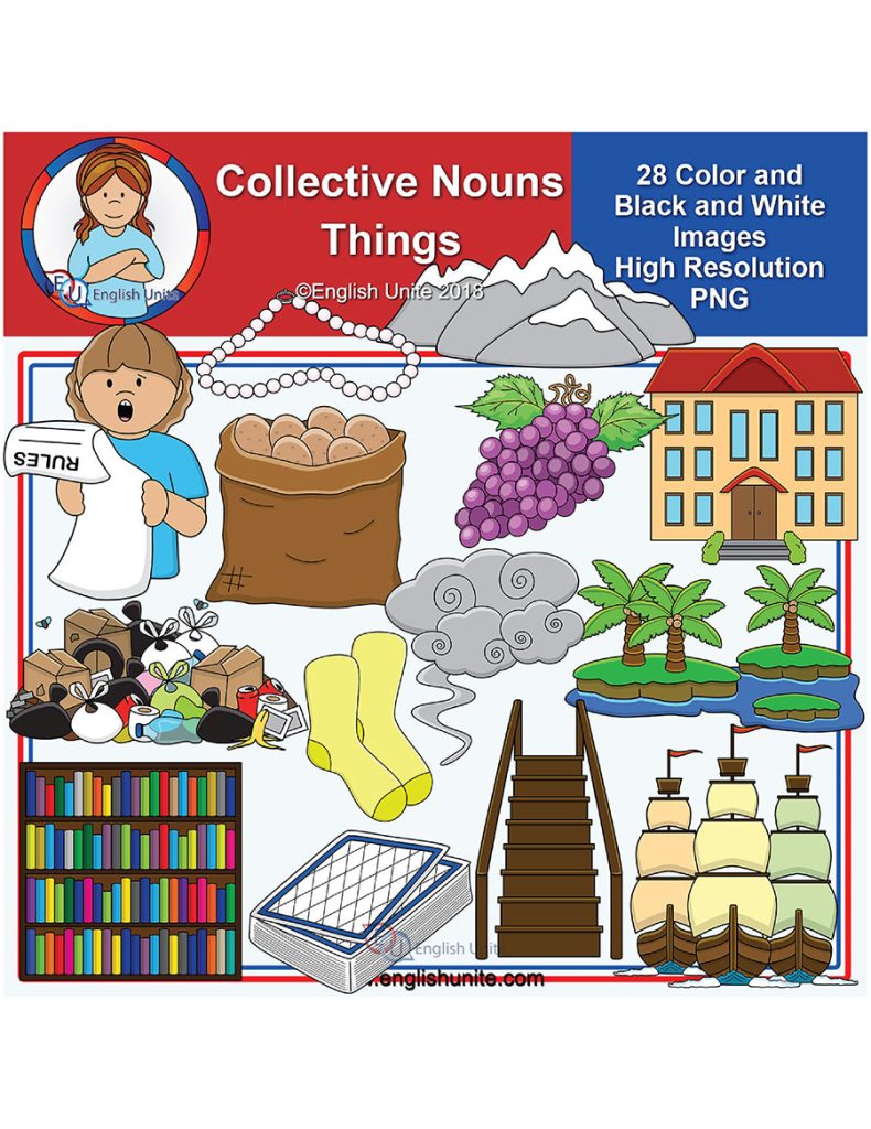 English Unite - Clip Art - Collective Nouns - Things