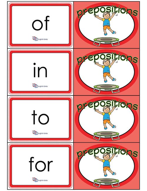 flashcards - common prepositions