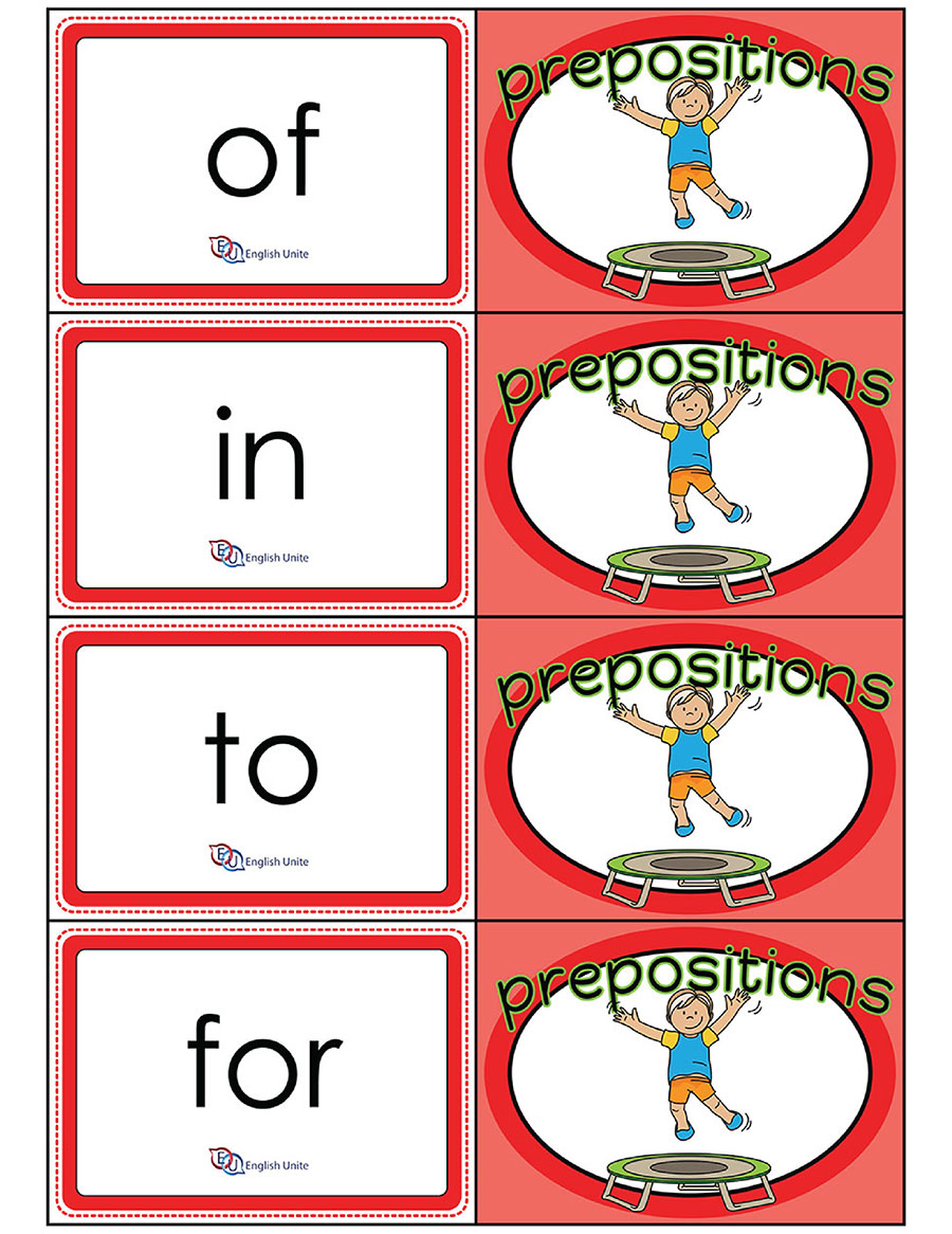 English Unite - Flashcards - Common Prepositions