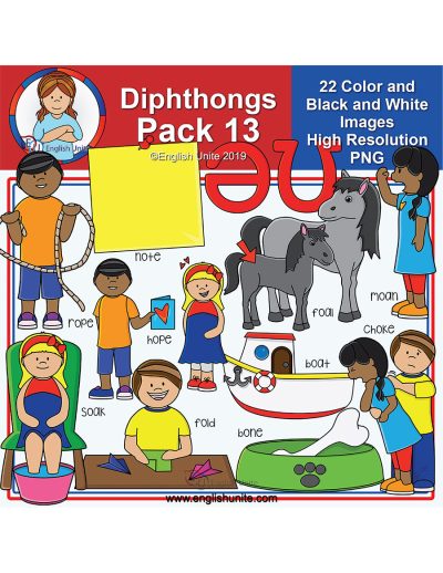clip art - diphthongs pack 13