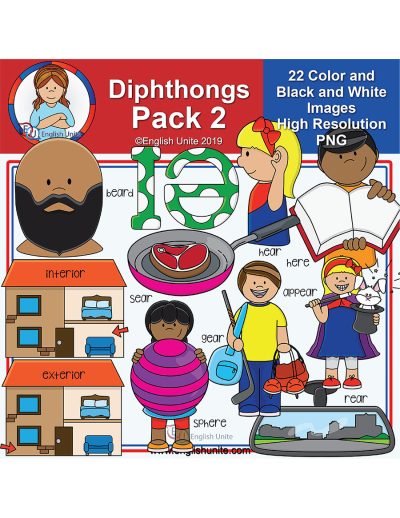 clip art - diphthongs pack 2