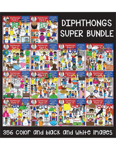 clip art - diphthongs super bundle